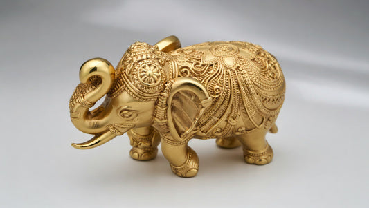 Solid Brass Royal Elephant Statue – Symbol of Wealth, Wisdom & Elegance