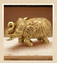 Solid Brass Royal Elephant Statue – Symbol of Wealth, Wisdom & Elegance